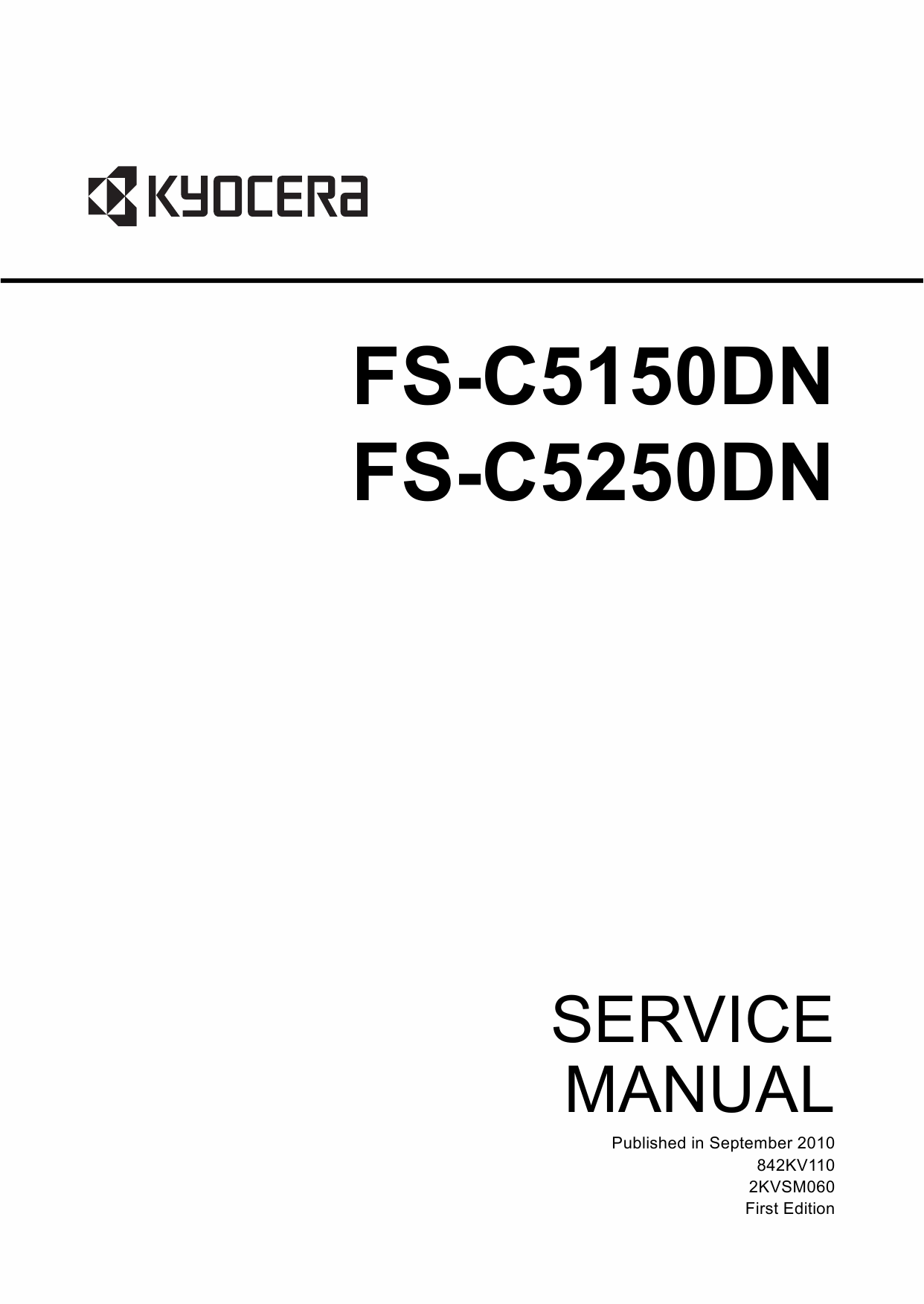 KYOCERA ColorLaserPrinter FS-C5150DN C5250DN Service Manual-1